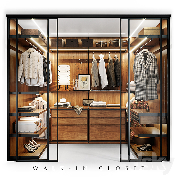 Molteni WALK-IN CLOSET 3DS Max - thumbnail 1