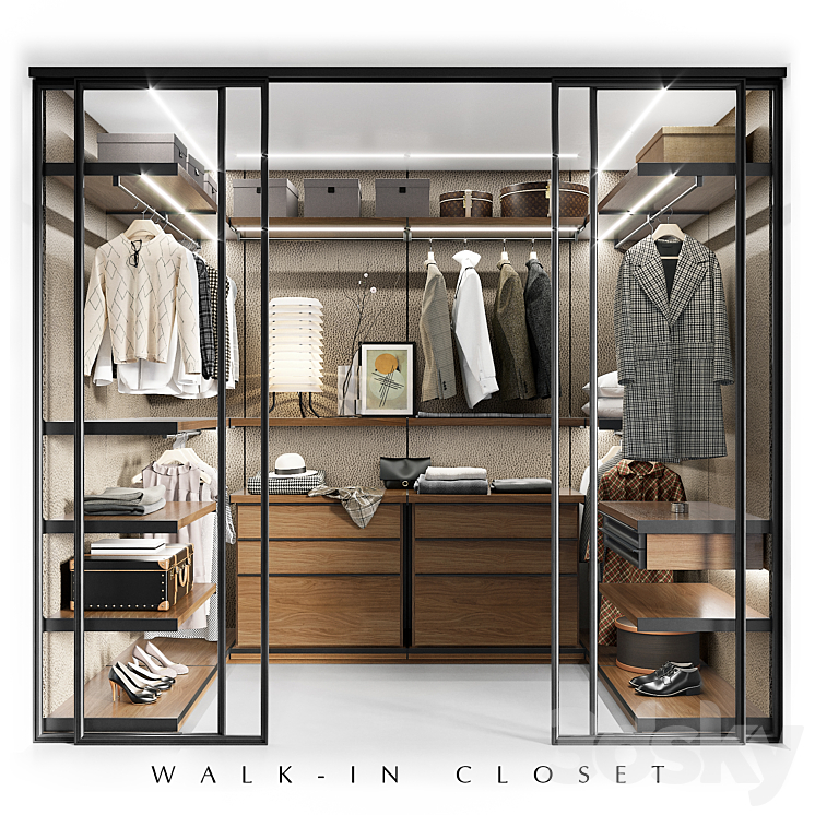 Molteni WALK-IN CLOSET 3DS Max - thumbnail 2