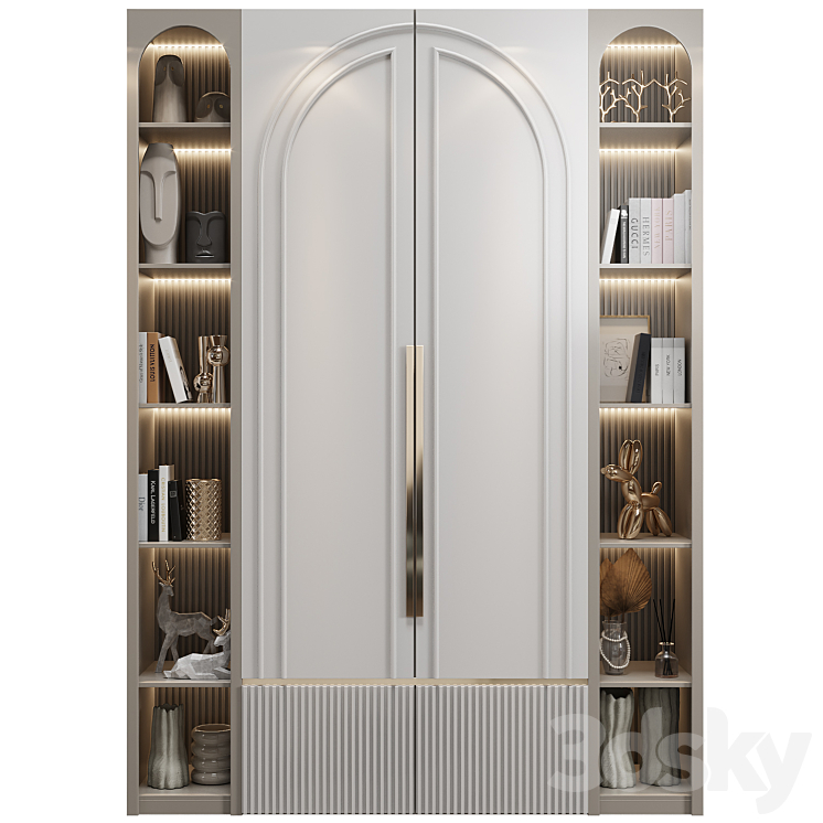 Neoclassical wardrobe 04 3DS Max Model - thumbnail 1