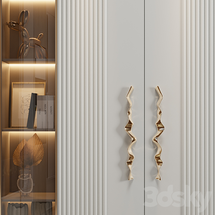 Neoclassical wardrobe 05 3DS Max - thumbnail 2