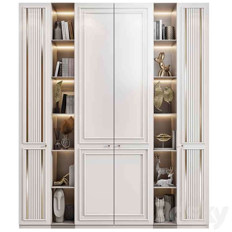 Neoclassical wardrobe 07 3DS Max Model - thumbnail 1