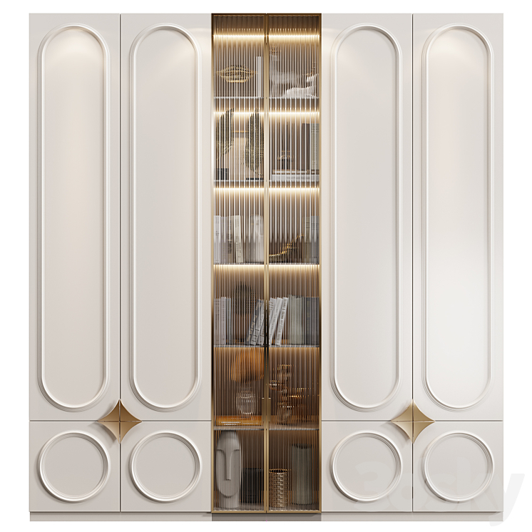 Neoclassical wardrobe 15 3DS Max Model - thumbnail 1