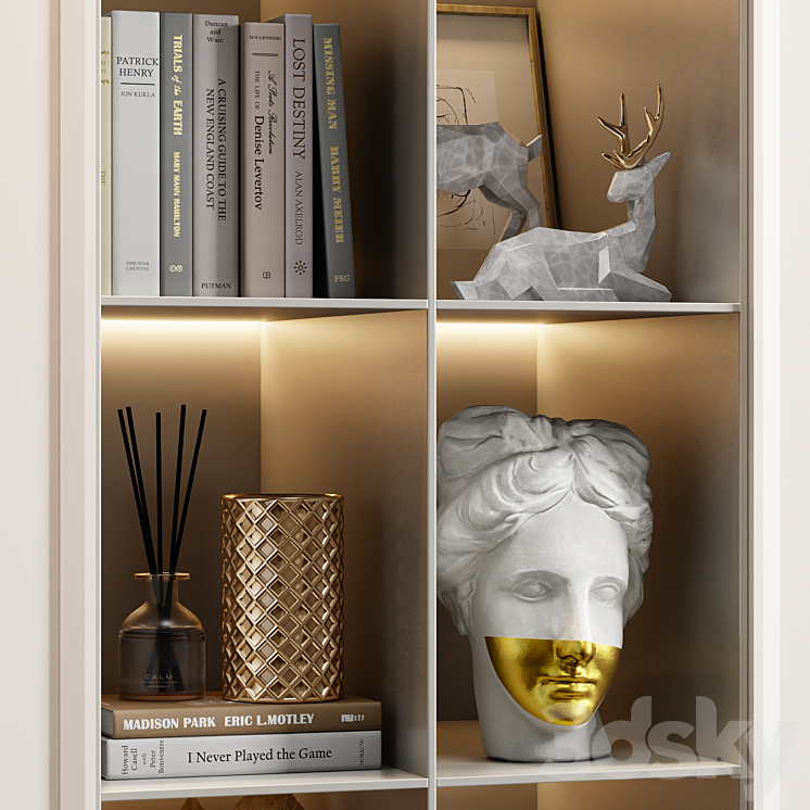 Neoclassical wardrobe 16 3DS Max - thumbnail 2