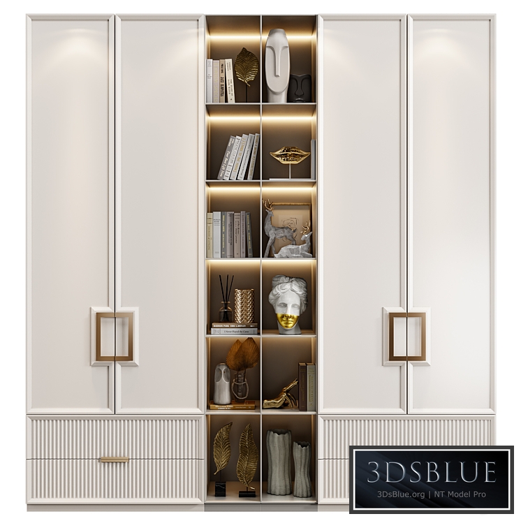 Neoclassical wardrobe 16 3DS Max - thumbnail 3