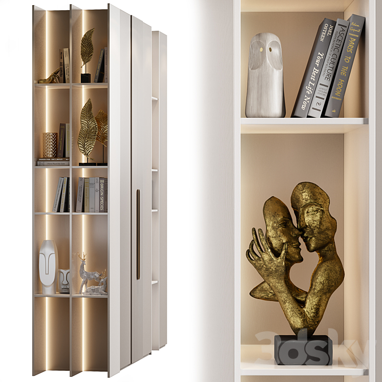 Neoclassical wardrobe 30 3DS Max Model - thumbnail 2