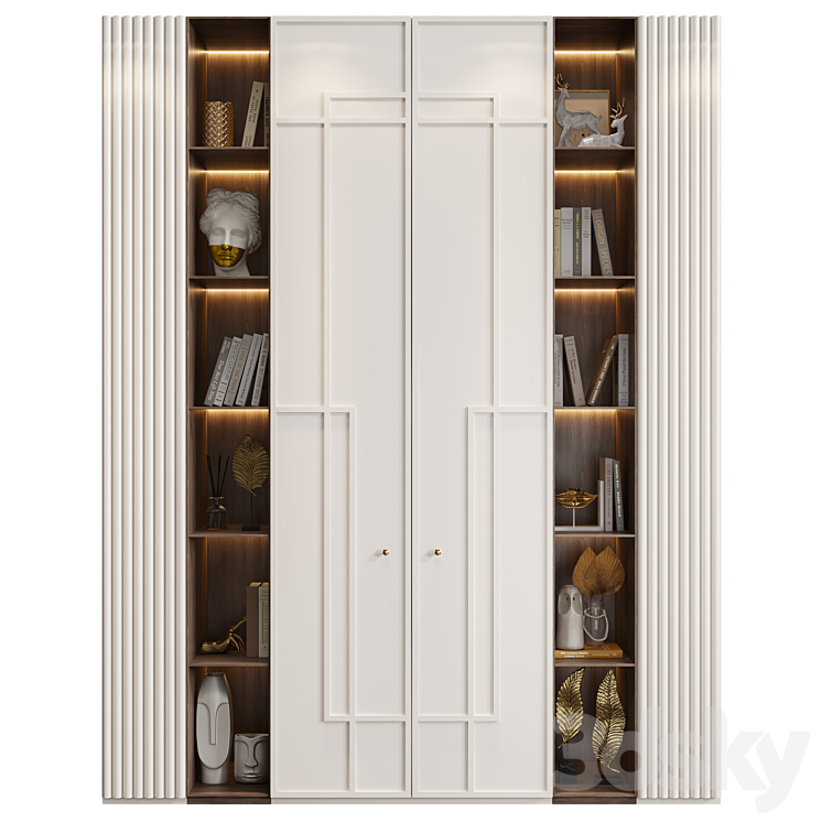 Neoclassical wardrobe 34 3DS Max Model - thumbnail 1