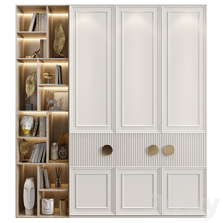 Neoclassical wardrobe 38 3DS Max Model - thumbnail 1