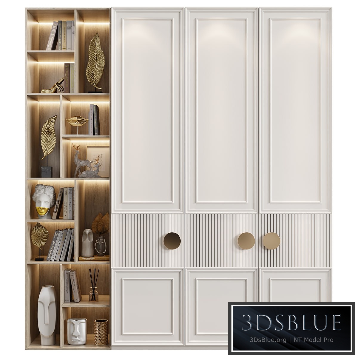 Neoclassical wardrobe 38 3DS Max - thumbnail 3