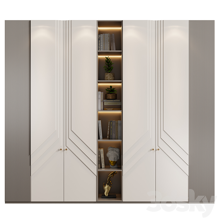 Neoclassical wardrobe 40 3DS Max - thumbnail 1