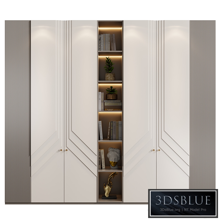 Neoclassical wardrobe 40 3DS Max - thumbnail 3