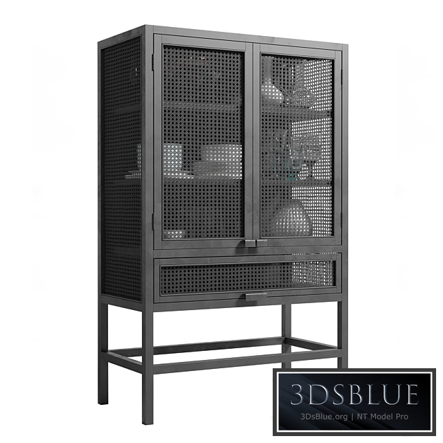 Nordal Merge Cabinet_Rattan_Natural wardrobe 3DS Max - thumbnail 3