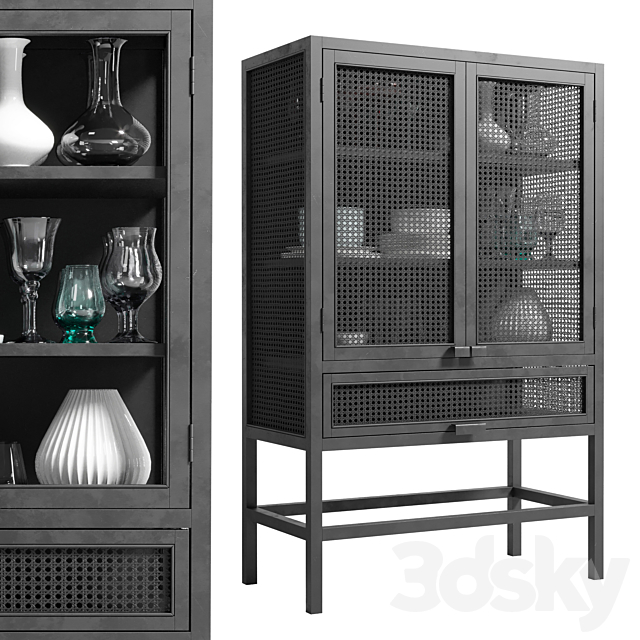 Nordal Merge Cabinet_Rattan_Natural wardrobe 3DSMax File - thumbnail 2