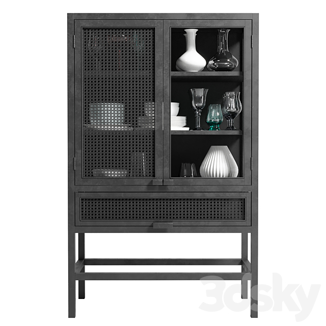 Nordal Merge Cabinet_Rattan_Natural wardrobe 3DSMax File - thumbnail 4