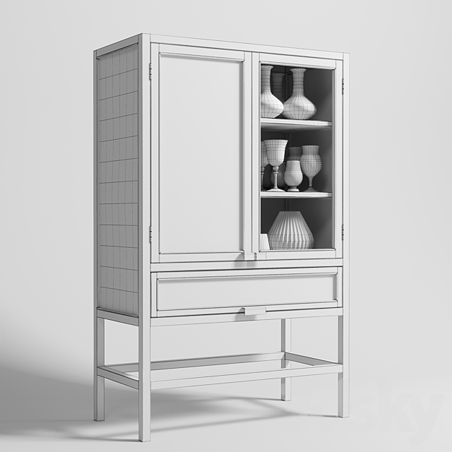 Nordal Merge Cabinet_Rattan_Natural wardrobe 3DSMax File - thumbnail 5