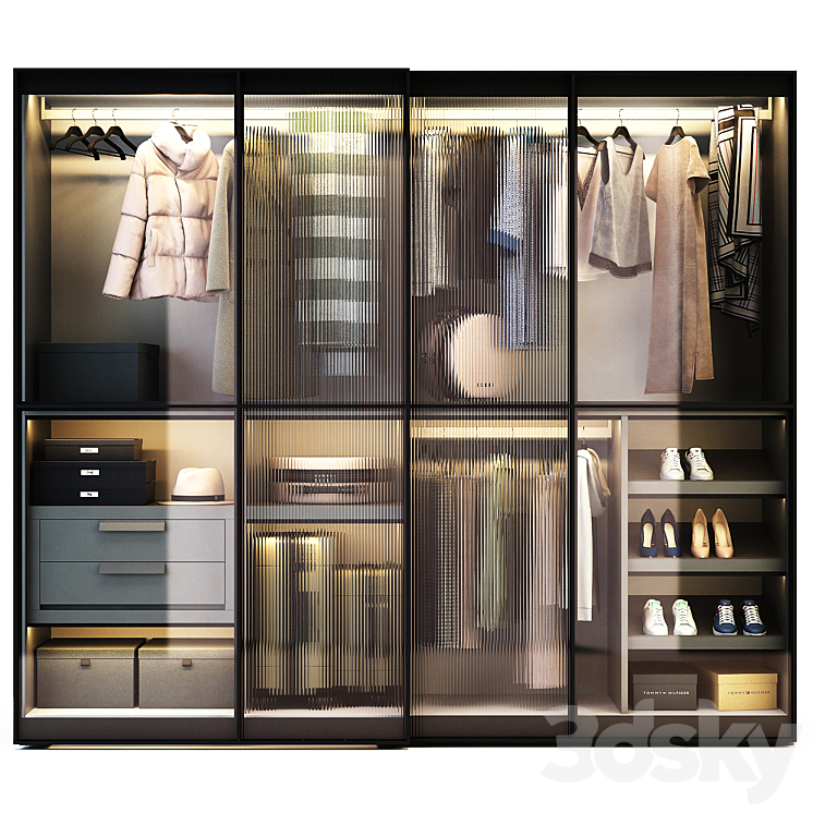 Novamobili Layer Wardrobe 3DS Max - thumbnail 1