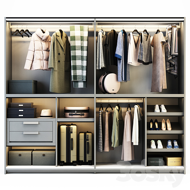 Novamobili Layer Wardrobe 3DS Max Model - thumbnail 2