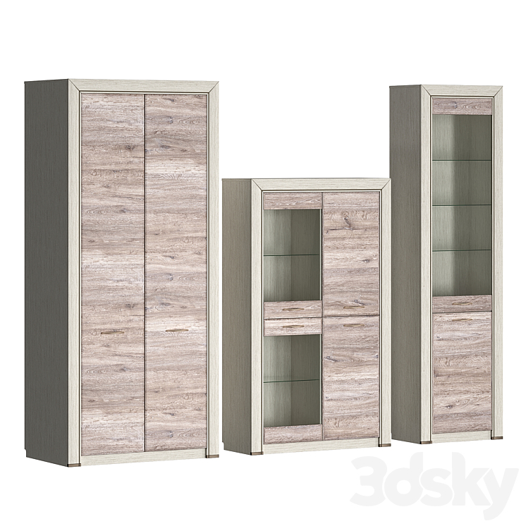 Olivia display cabinet and Olivia cabinet 3DS Max Model - thumbnail 1