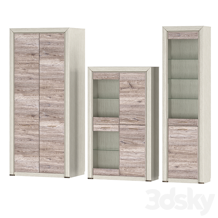 Olivia display cabinet and Olivia cabinet 3DS Max Model - thumbnail 2