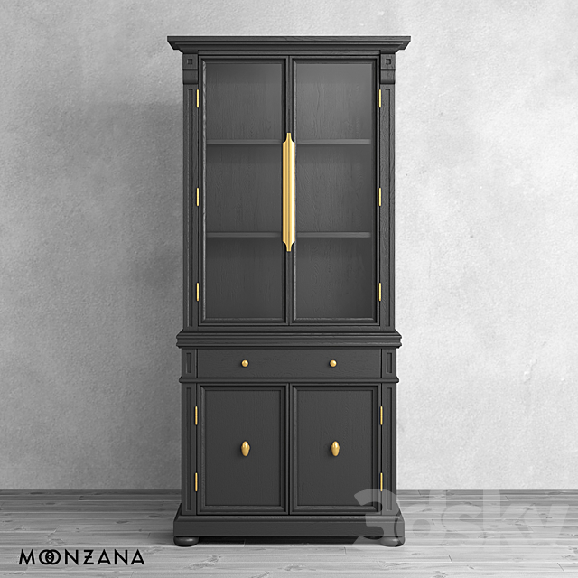 OM Sideboard Oldfashion 1 section Moonzana 3DS Max Model - thumbnail 2