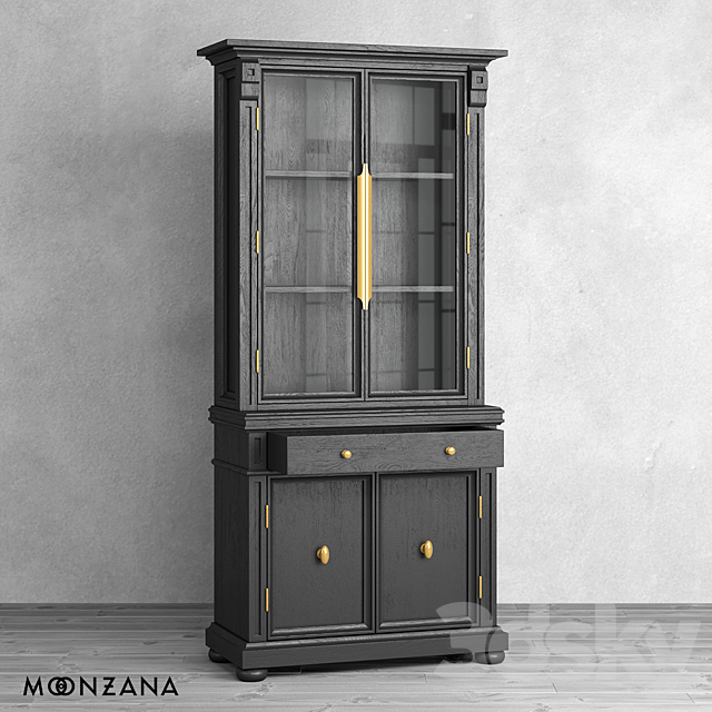 OM Sideboard Oldfashion 1 section Moonzana 3DS Max Model - thumbnail 4