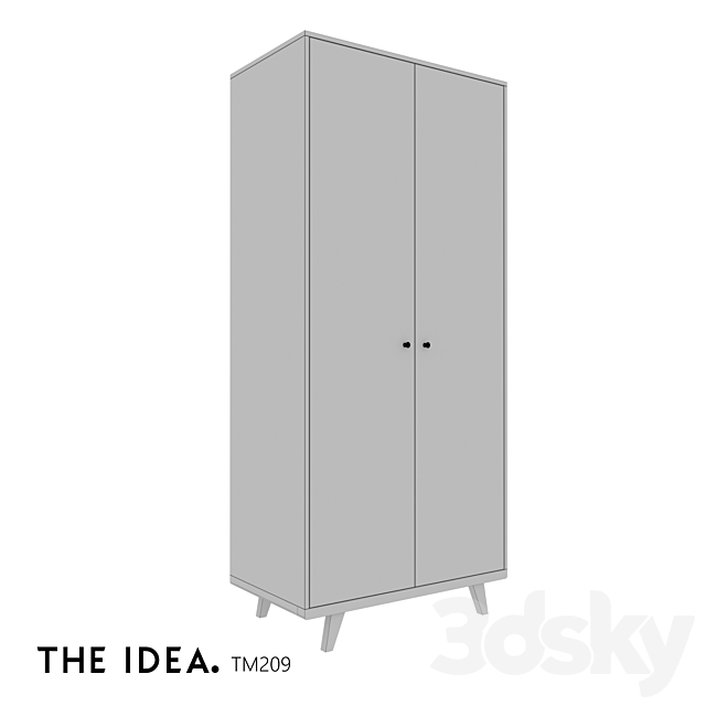 OM THE-IDEA wardrobe THIMON 209 3DS Max Model - thumbnail 4