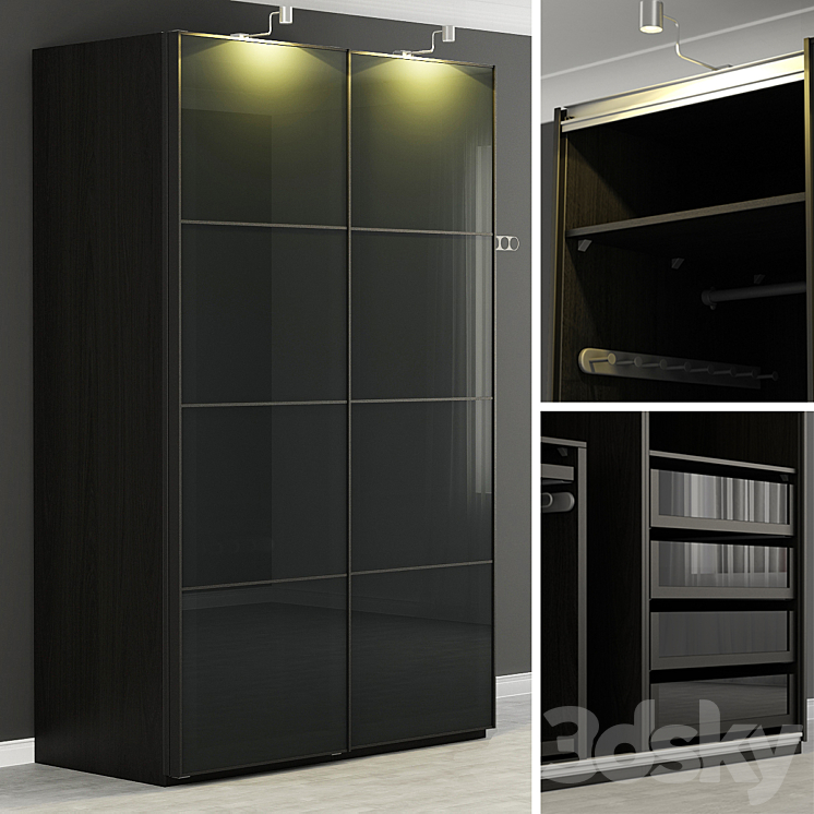 PAX Wardrobe IKEA 3DS Max - thumbnail 1