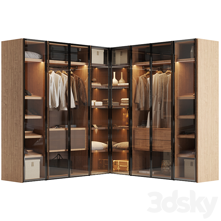 Pianca milano wardrobes 3DS Max Model - thumbnail 1