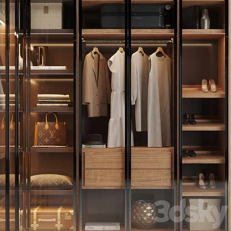 Pianca milano wardrobes 3DS Max Model - thumbnail 2