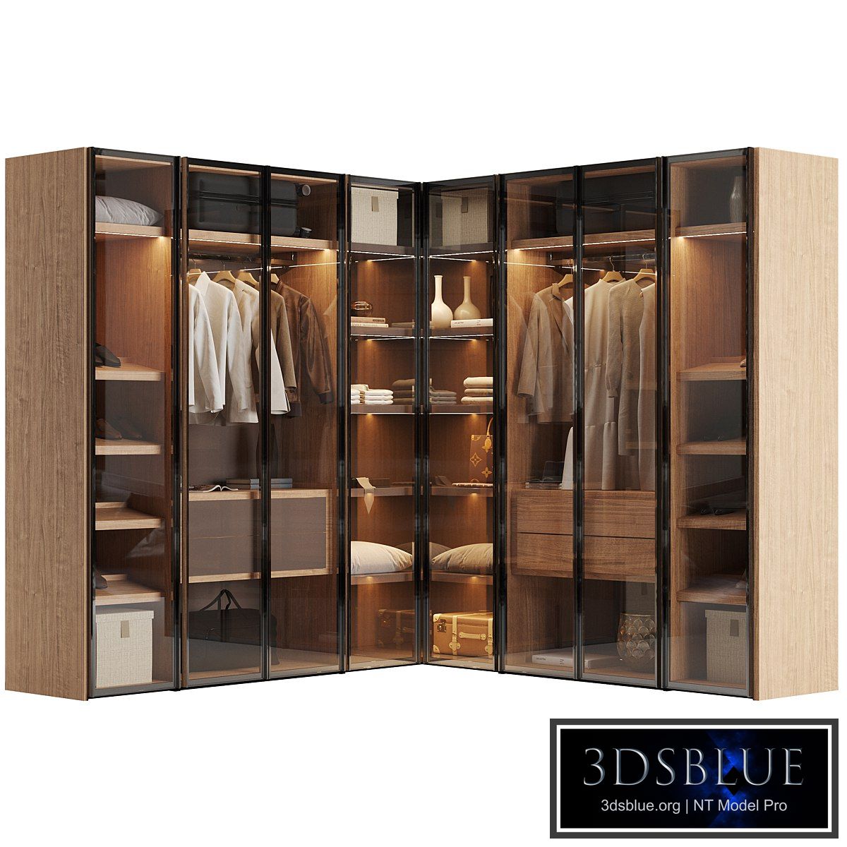 Pianca milano wardrobes 3DS Max - thumbnail 3