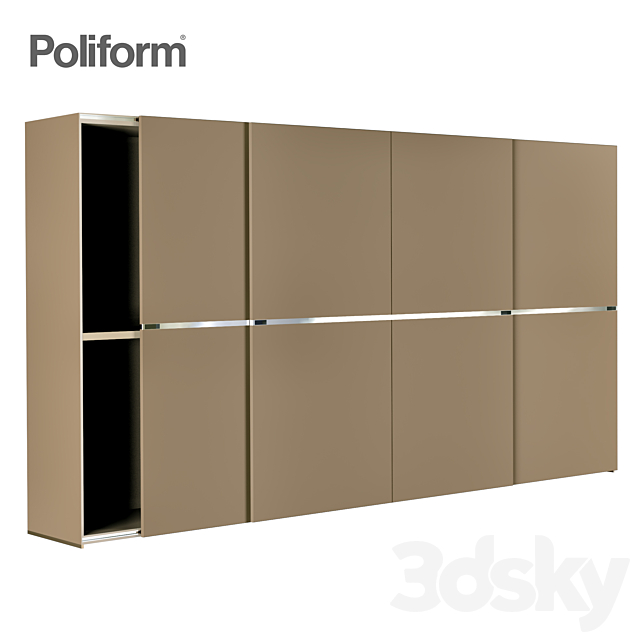 Poliform cabinet 3ds Max - thumbnail 1