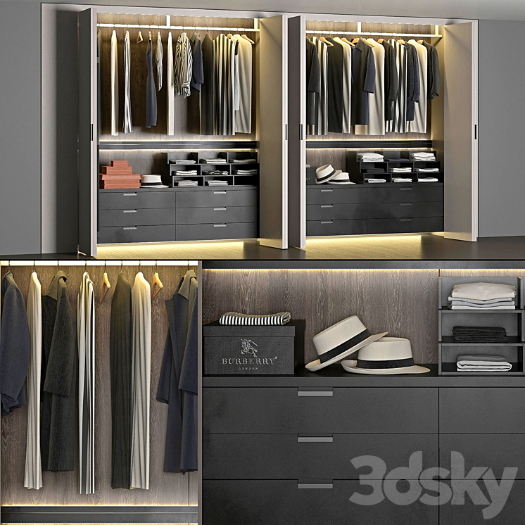 Poliform dressing room 3DS Max - thumbnail 1