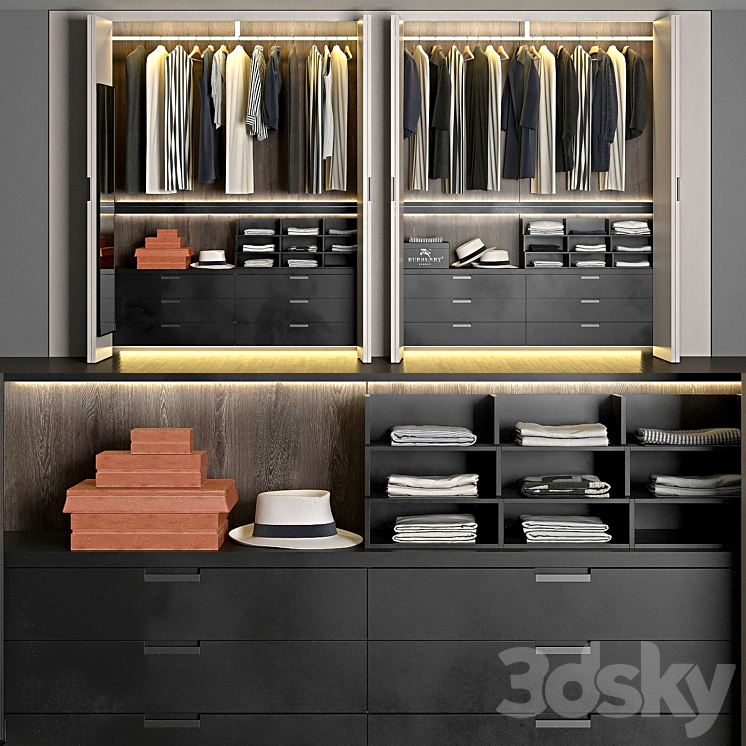 Poliform dressing room 3DS Max - thumbnail 2