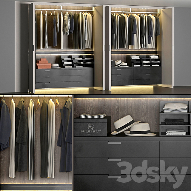 Poliform dressing room 3DSMax File - thumbnail 1