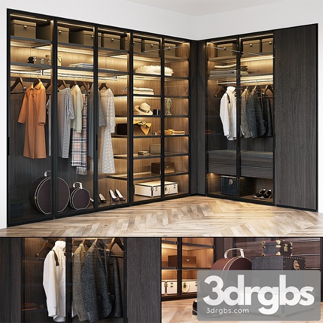 Poliform Fitted Wardrobe 3dsmax Download - thumbnail 1