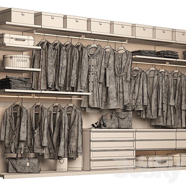 Poliform Ubik Walk-in Closet 2 3DSMax File - thumbnail 4