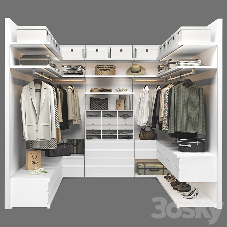 Poliform Ubik Walk-in Closet 3 3DS Max - thumbnail 2