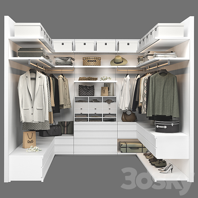 Poliform Ubik Walk-in Closet 3 3DSMax File - thumbnail 2