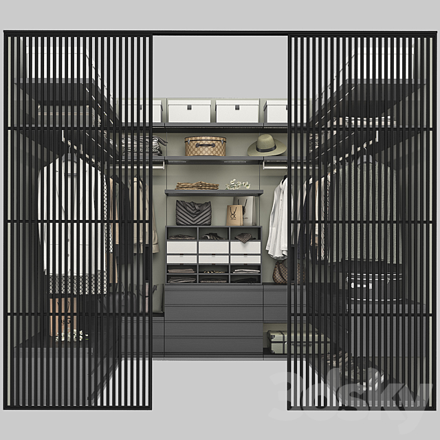 Poliform Ubik Walk-in Closet 4 3DSMax File - thumbnail 3