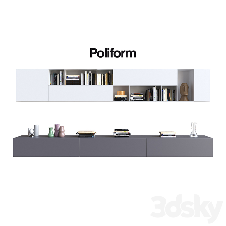 POLIFORM VARENNA SISTEMI GIORNO SINTESI 12 3DS Max - thumbnail 1