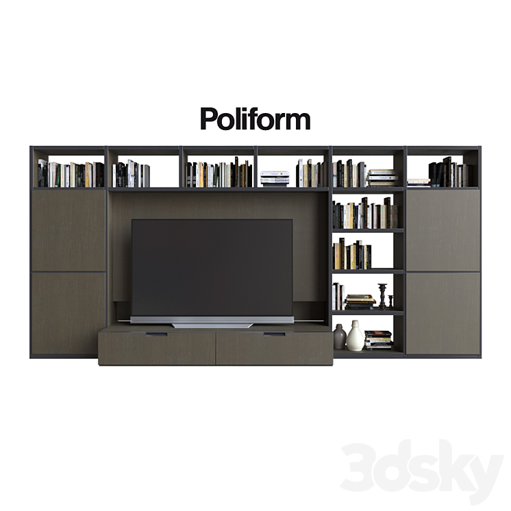 POLIFORM VARENNA SISTEMI GIORNO WALL SYSTEM 13 3DS Max - thumbnail 1