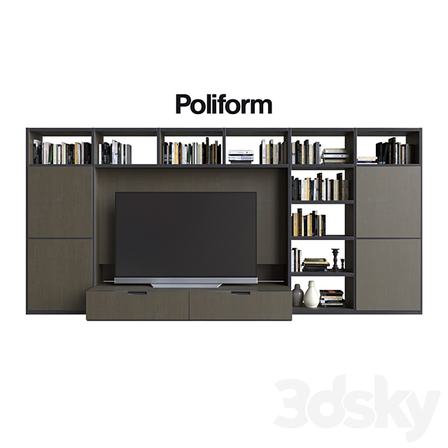 POLIFORM VARENNA SISTEMI GIORNO WALL SYSTEM 13 3DSMax File - thumbnail 1