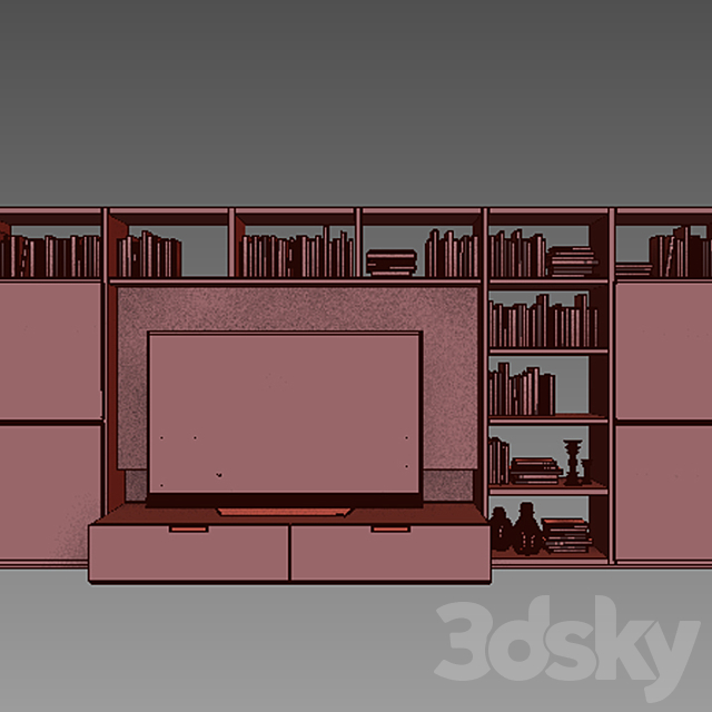 POLIFORM VARENNA SISTEMI GIORNO WALL SYSTEM 13 3DSMax File - thumbnail 2