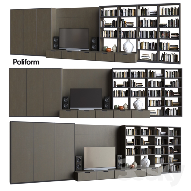 POLIFORM VARENNA SISTEMI GIORNO WALL SYSTEM 15 3DS Max - thumbnail 3