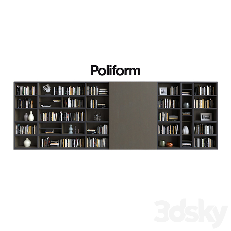 POLIFORM VARENNA SISTEMI GIORNO WALL SYSTEM 17 3DS Max - thumbnail 1