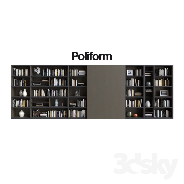 POLIFORM VARENNA SISTEMI GIORNO WALL SYSTEM 17 3DS Max - thumbnail 3