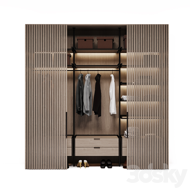 Poliform wardrobe 3DS Max Model - thumbnail 2