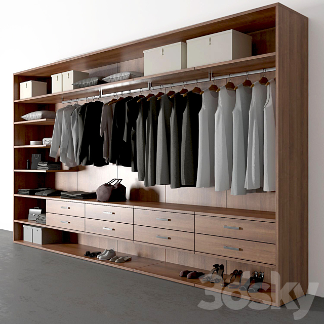 Poliform wardrobe 3ds Max - thumbnail 1