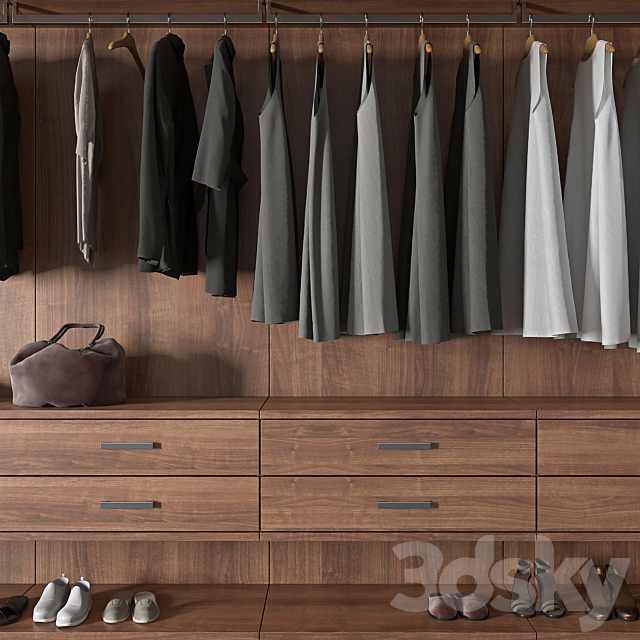 Poliform wardrobe 3ds Max - thumbnail 3