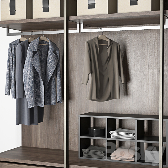 Poliform wardrobe 3DS Max Model - thumbnail 3