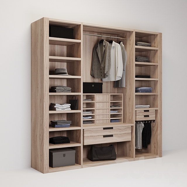 Poliform wardrobe 3DS Max Model - thumbnail 2